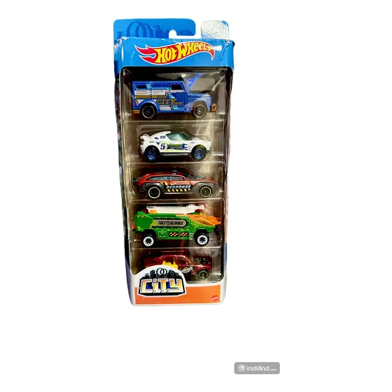 Kit Pacote 5 Carrinhos Miniatura Hot Wheels Mattel
