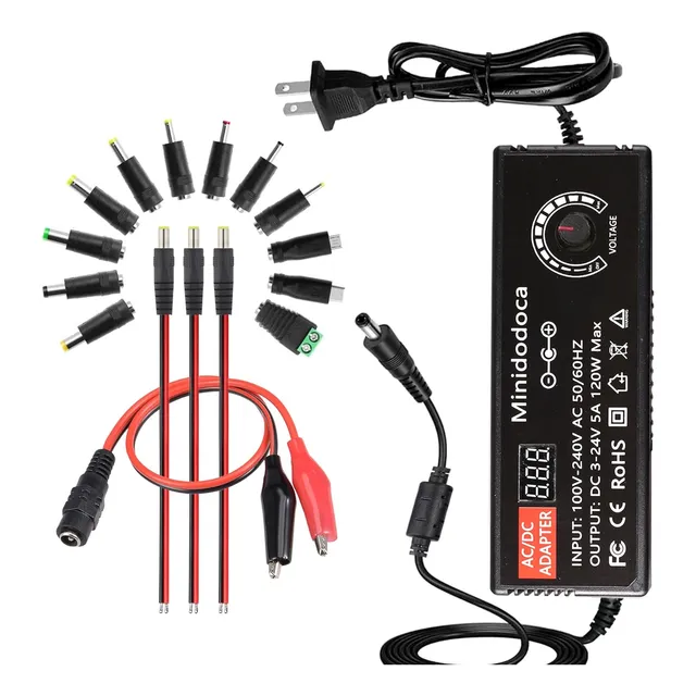 Fuente De Alimentación Ajustable 120w Ac/dc 3v-24v Con Panta