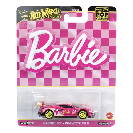 Hotwheels Premium Corvette Barbie 65 Aniversario Pop Culture