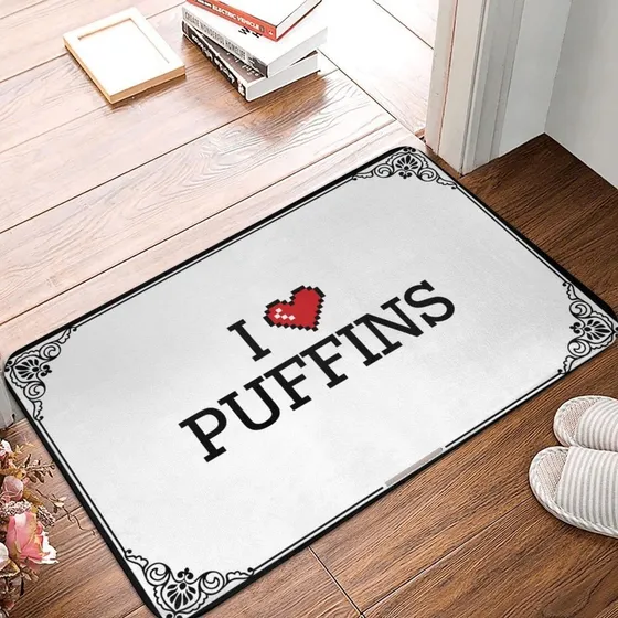 Tapete Puerta Texto Ingl  Thankful   I Love Puffins  Para X