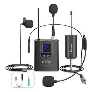 Microfone De Lapela De Lapela Sem Fio Bietrun Uhf, Alcance Microfone De Lapela De Lapela Sem Fio Bietrun Uhf, Alcance