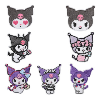 Set De7 Parches Inspirados En Kuromi Bordados Termoadhesivos Set De7 Parches Inspirados En Kuromi Bordados Termoadhesivos