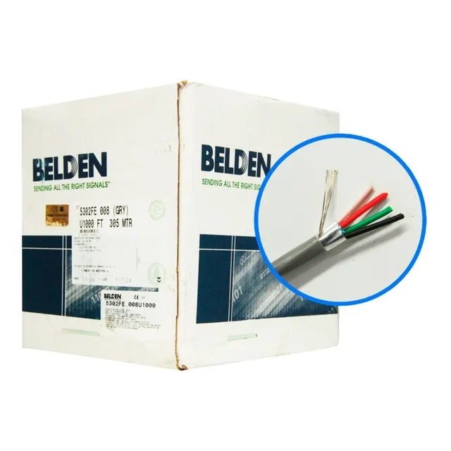 Cable Audio Belden 5302fe 008u1000 4c/18w Riser 305mts Gris