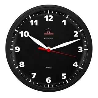 RelĂłgio De Parede AnalĂłgico Redondo 24 Cm Preto ClĂĄssico RelĂłgio De Parede AnalĂłgico Redondo 24 Cm Preto ClĂĄssico