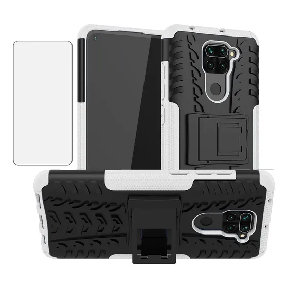 Funda Para Xiaomi Redmi Note 9 Con Protector Y Soporte