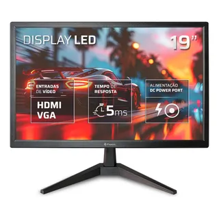 Monitor Fmaxx 19'' Led Com Hdmi Vga Vesa 100v/240v Cor Preto Mq19v Monitor Fmaxx 19'' Led Com Hdmi Vga Vesa 100v/240v Cor Preto Mq19v