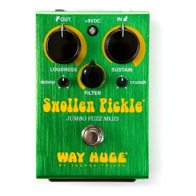 Pedal Dunlop Swollen Pickle Miis Fuzz Way Huge WHE401S, color verde