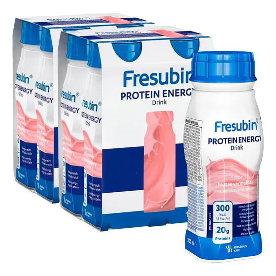 Fresubin Protein Energy Frutas Vermelhas 200ml - Kit Com 8