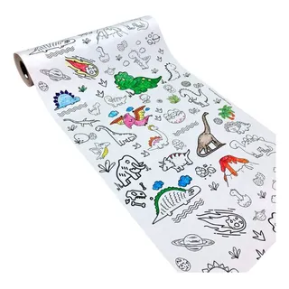 Bobina De Papel Para Colorir Dinossauro Com 50mts Bobina De Papel Para Colorir Dinossauro Com 50mts