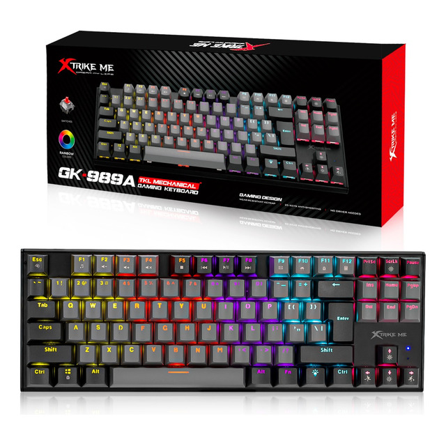 Teclado Mecânico Anti-fantasma Xtrike Me Gk-989a Usb Rgb