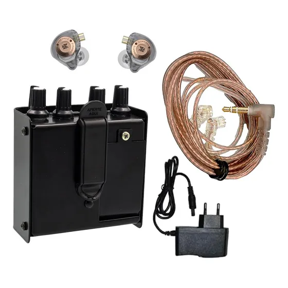 Powerphone Ph2000 Amplificador Para Fone De Ouvido  In Ear Retorno De Palco Com Fonte Estabilizada Powerphone