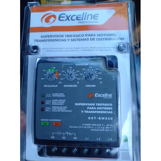 Supervisor Protector Trifásico  Exceline- Insumo Eléctrico