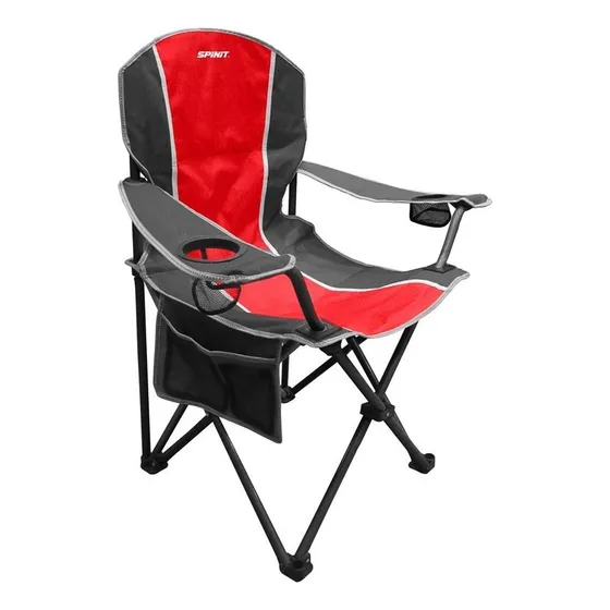 Sillon Director Plegable Camping Spinit Deluxe Funda Color Negro/rojo