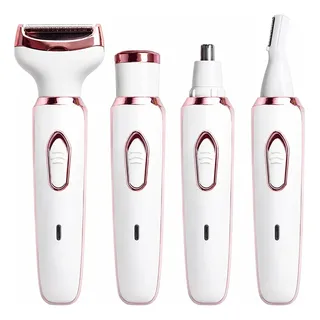 Depilador Aparador Eletrico Feminino 4 Em 1 Corpo Intimo Branco 127/220v