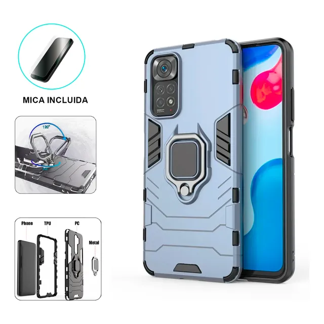 Funda Para Xiaomi Redmi Note 11s / 11 4g Ojo!!!! Uso Rudo Ring Case + Mica Vidrio Templado