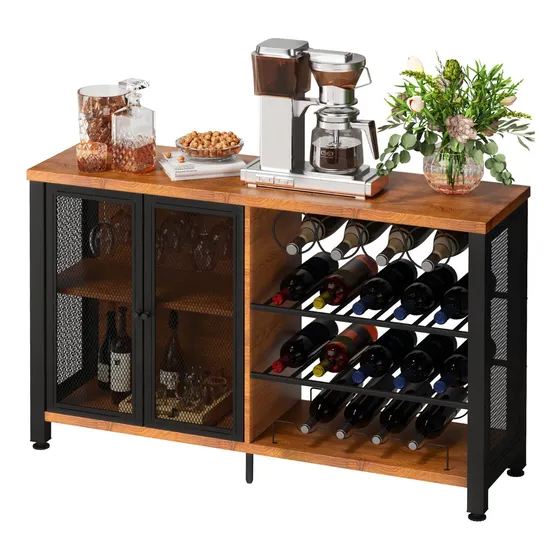 Mueble Para Bar De Vinos Con Botellero Licor Soporte Vasos