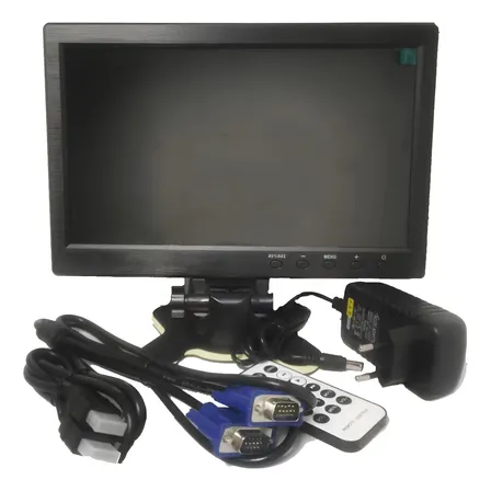 Monitor 10.1 Resolucion 1024x600, Hdmi, Vga, Rca, Usb, Bnc