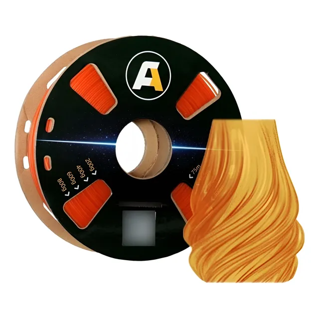 Filamento 3d 1kg Naranja Translucido Pla Premium Pro Faomic