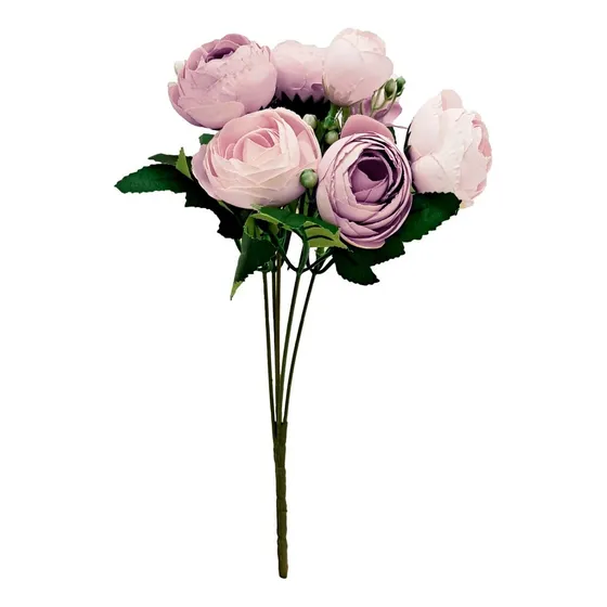 Ramo Flores Peonias Jardin Vertical Artificial - Sheshu Home Color Rosa/Blanco