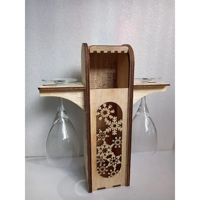 Mini Bar Porta Botella De Vino Con Porta Copas