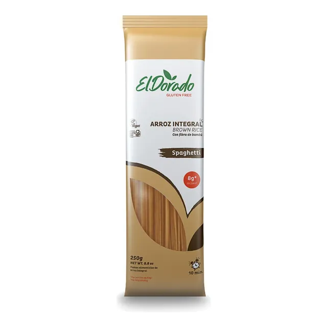 Fideos De Arroz Integral Spaguetti 250g El Dorado Sin Gluten