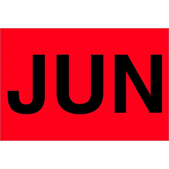 Cinta Logica Para Etiqueta Mes Año Jun 2.0 X 3.0 In Color