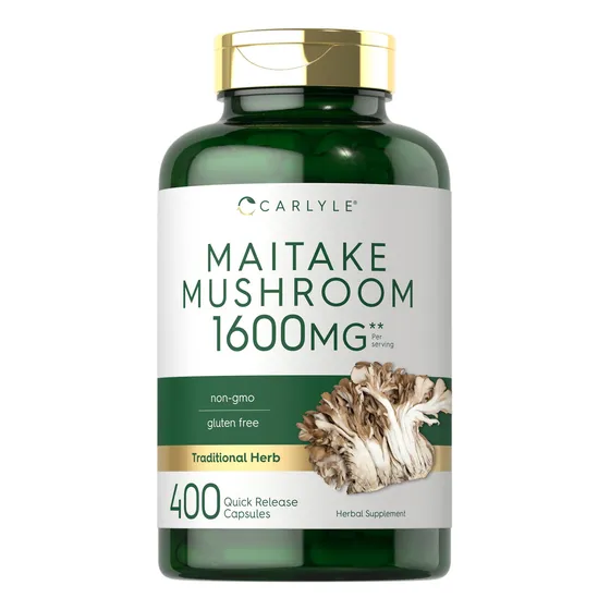 Suplemento Carlyle Maitake, Cápsulas De Hongos, 1600 Mg, 400