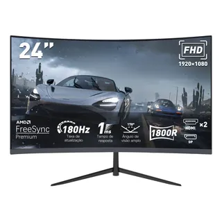 Monitor Rehisk 24 Polegadas Curvo Full Hd 180hz Com Tela Ips Monitor Rehisk 24 Polegadas Curvo Full Hd 180hz Com Tela Ips