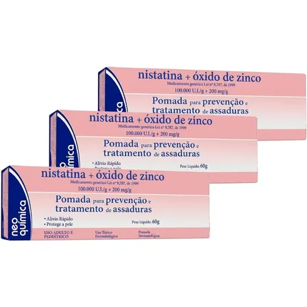 Kit 3 Pomadas Preventiva Assadura 60g