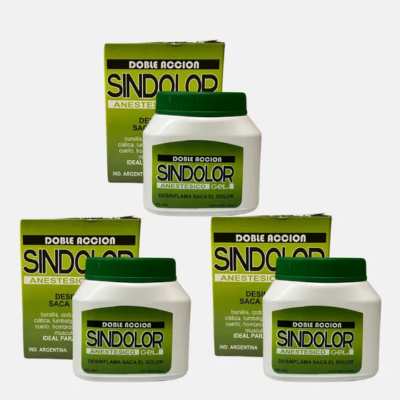 Gel Sin Dolor Antinflamatorio Analgesico (pack 3 Und)