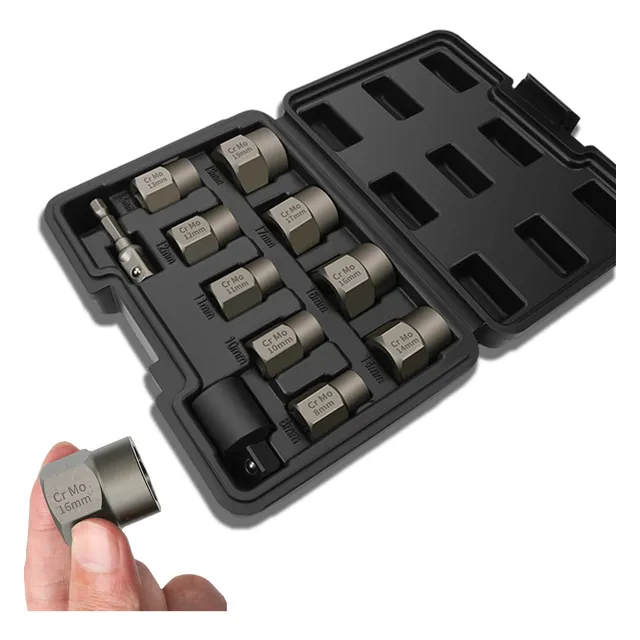 Juego Puntas Allen 8-19mm Toma 11pcs Extractor Pernos Tuerca