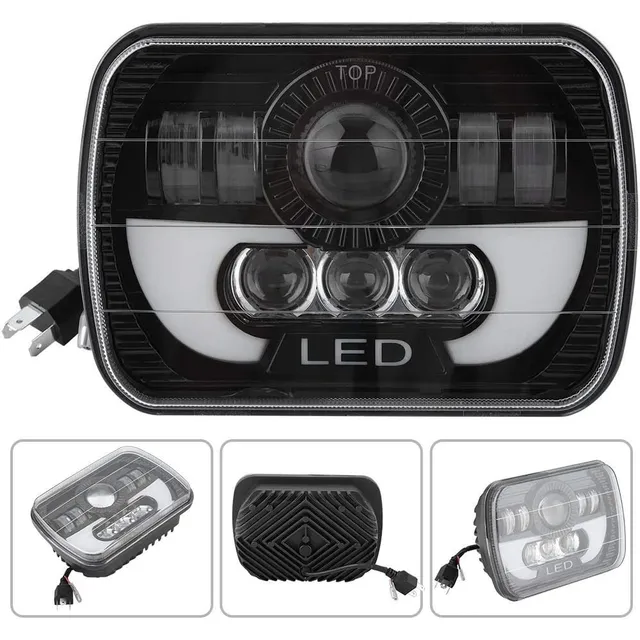 Faro 7 Pulgadas Cuadrado Para Carro O Camion Entrada H4 12v