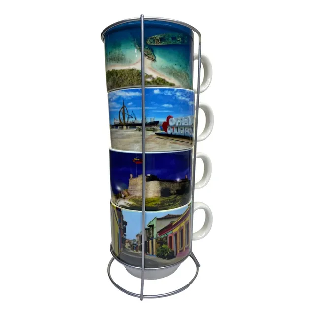 Tazas Apilable 6oz Personalizadas Venezuela Souvenir Regalo 