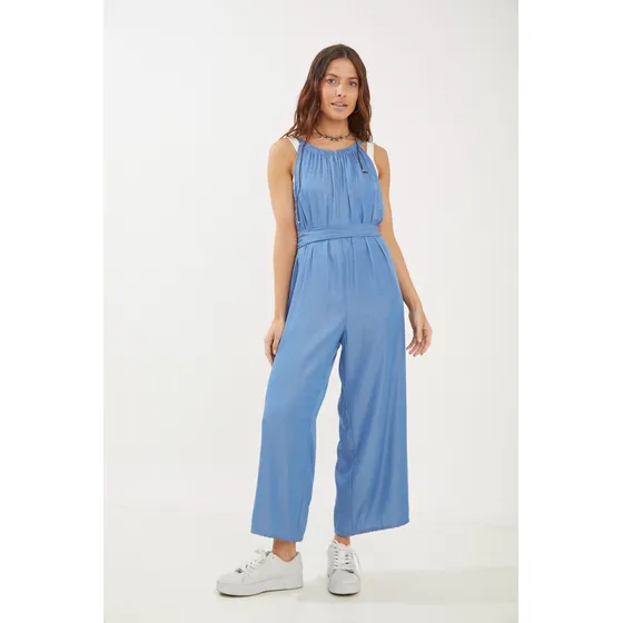 Mono Para Mujer Con Escote Halter Denim Egle Rimmel