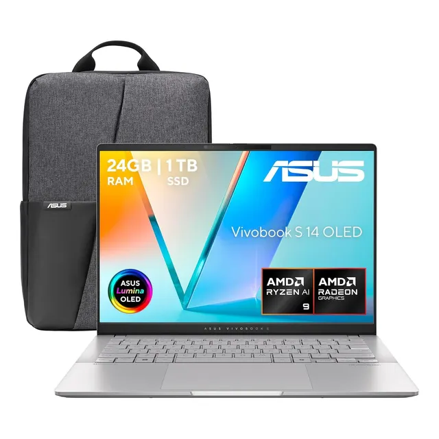 Asus Vivobook S14 Oled Ai 9 365 24gb 1tb Ssd Nueva Y Sellada Plateado