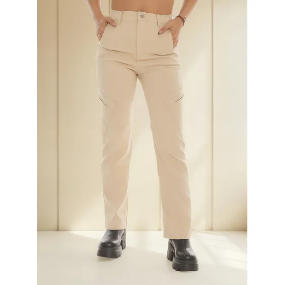 Pantalón Cargo De Bengalina Agustina Mujer .
