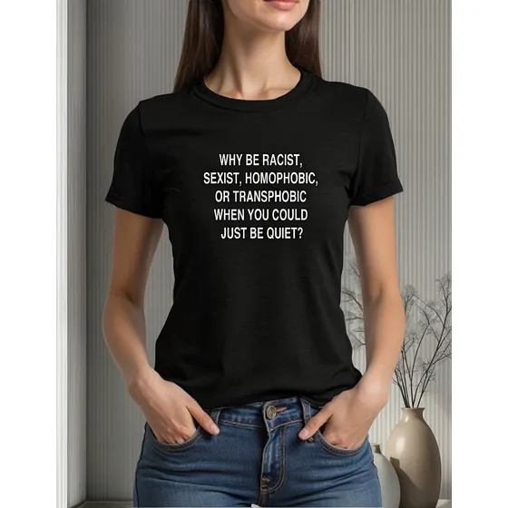 Camiseta Feminina Baby Look Why Be Racist