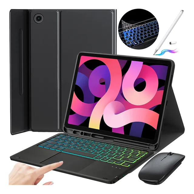 Funda Teclado+ Mouse+ Lápiz P/iPad Pro 11/ Air5/4 10.9'' Ñ