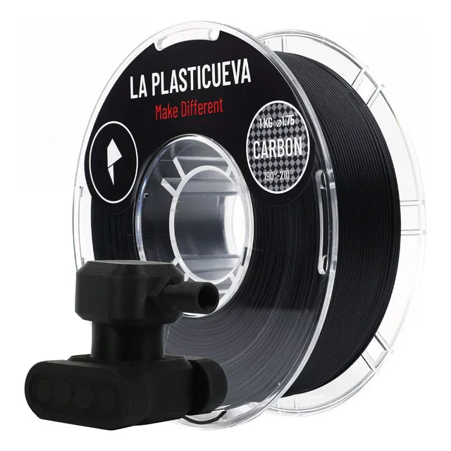 Filamento Pla De Fibra De Carbono 1.75mm 1kg La Plasticueva Color Negro