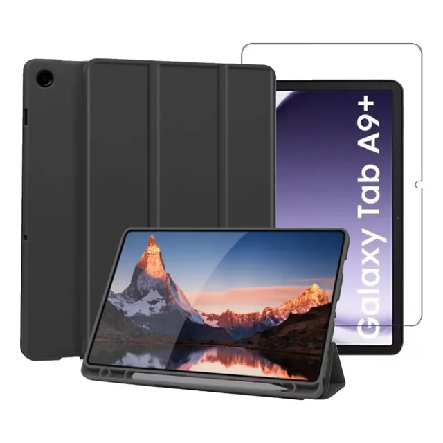 Kit Funda Porta Pencil Para Tablet Samsung A9 Plus + Vidrio