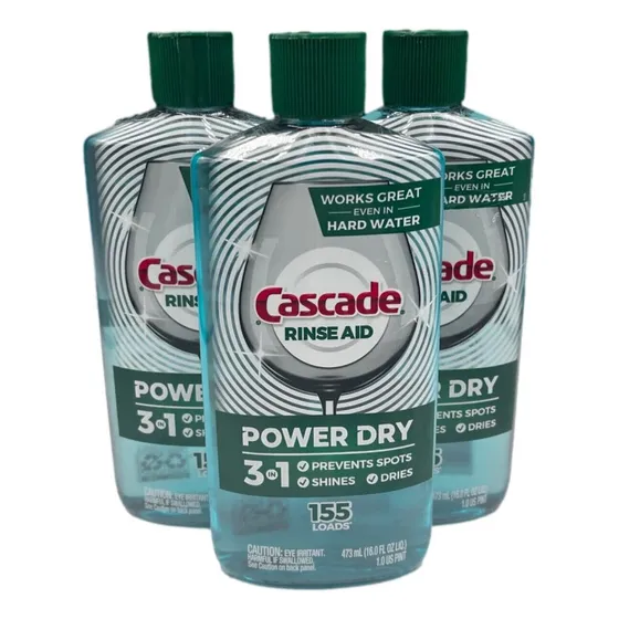3pz Cascade Rinse Aid Abrillantador Para Lava Vajillas 473ml