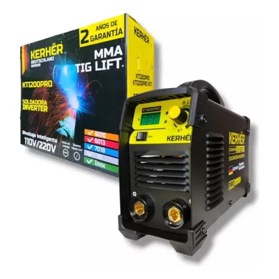 Soldadora Inverter Kerhër Kti200pro Color Negro/amarillo 127v