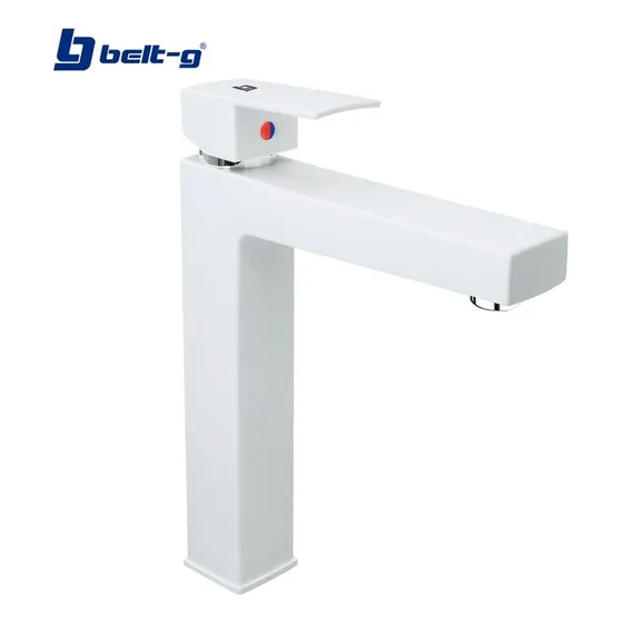 Grifo Lavamanos Monomando Square Alto White Abs Plus Belt G