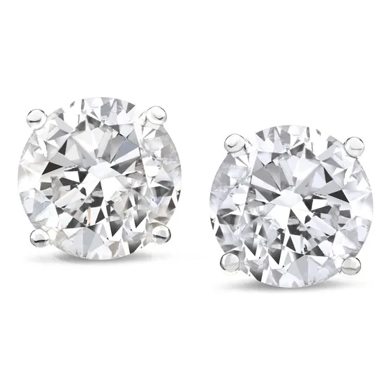 Aros Diamante, Brillante Para Hombre O Mujer 5 Mm Plata 925.