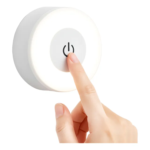 Luz Led Táctil Recargable Adhesiva Usb Armario Magnética Blanco