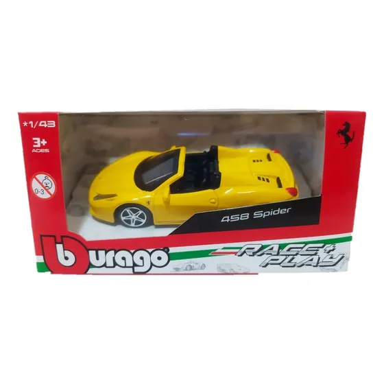 Miniatura Ferrari 458 Spider - Race Play - Burago - 1/43