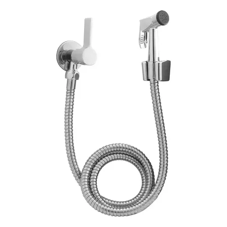 Ducha Higiênica De Metal Cromado Luxo Para Banheiro Com Acionamento 1/4 De Volta Brilhante
