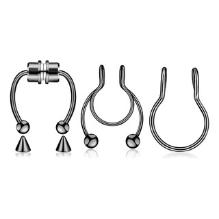 Aretes Nariz Falso Sin Perforación Pirsing Piersing Set 3 Aretes Nariz Falso Sin Perforación Pirsing Piersing Set 3