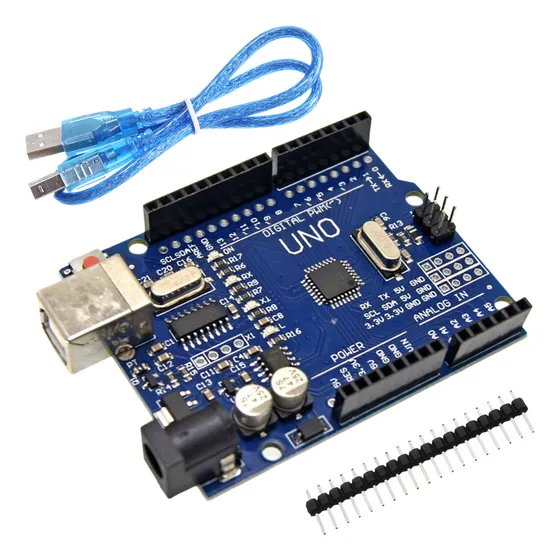 Placa Compatível Arduino Uno R3 Smd Atmega328 Com Cabo+pinos