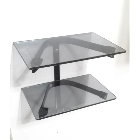 Base Repisa De 2 Niveles Para  Modem Router Roku Deco Tv.